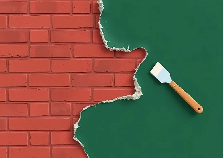 Ponçage et rebouchage des fissures avant mise en peinture